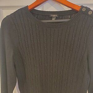 Talbots lightweight cable knit crewneck sweater